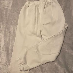 Zara creamy white sweat joggers